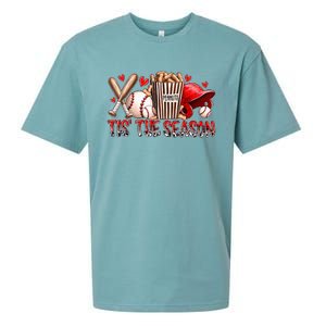 Funny Baseball Lover Tis The Season Baseball Mom Game Day Sueded Cloud Jersey T-Shirt