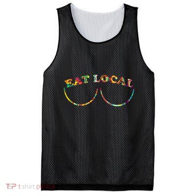 Funny Breastfeeding Meme Mom Eat Local Mesh Reversible Basketball Jersey Tank