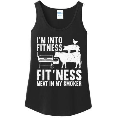 Funny Bbq Meat Smoking Griller Art Ladies Essential Tank