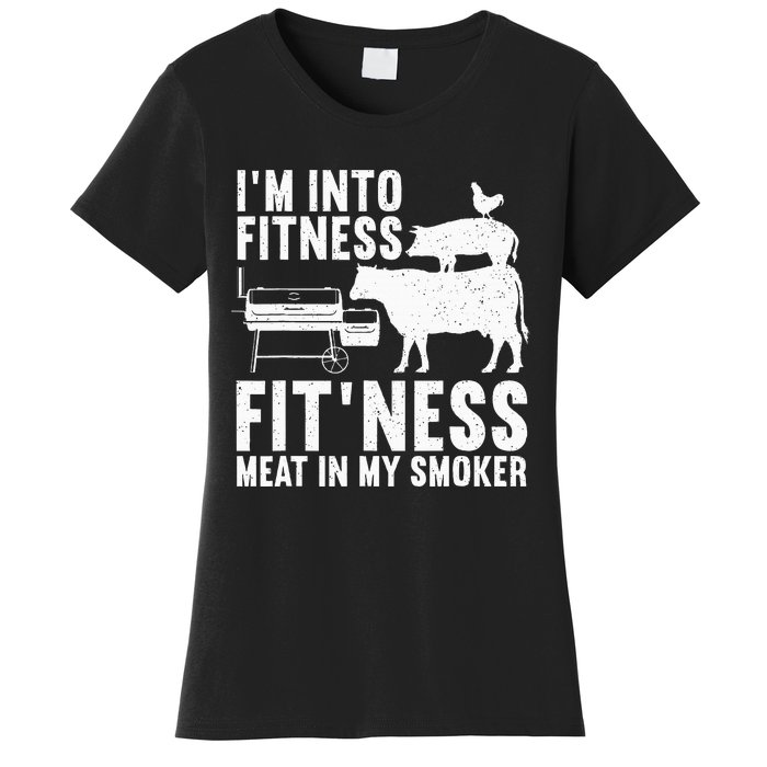 Funny Bbq Meat Smoking Griller Art Women's T-Shirt