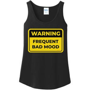 Frequent Bad Mood Funny Warning Sign Humor Ladies Essential Tank