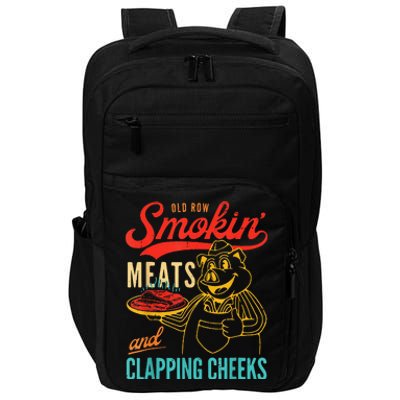 Funny Bbq Meat Groovy Smoking Meats And Clapping Cheeks Impact Tech Backpack