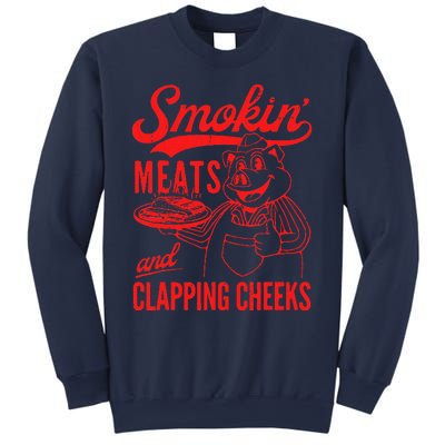 Funny Bbq Meat Groovy Smoking Meats And Clapping Cheeks Sweatshirt