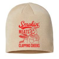 Funny Bbq Meat Groovy Smoking Meats And Clapping Cheeks Sustainable Beanie