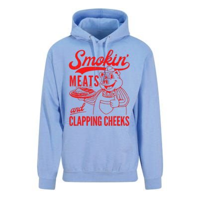 Funny Bbq Meat Groovy Smoking Meats And Clapping Cheeks Unisex Surf Hoodie