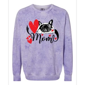 French Bulldog Mom Cute Valentine’S Day For Dog Lovers Meaningful Gift Colorblast Crewneck Sweatshirt