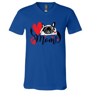 French Bulldog Mom Cute Valentine’S Day For Dog Lovers Meaningful Gift V-Neck T-Shirt