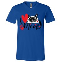 French Bulldog Mom Cute Valentine’S Day For Dog Lovers Meaningful Gift V-Neck T-Shirt