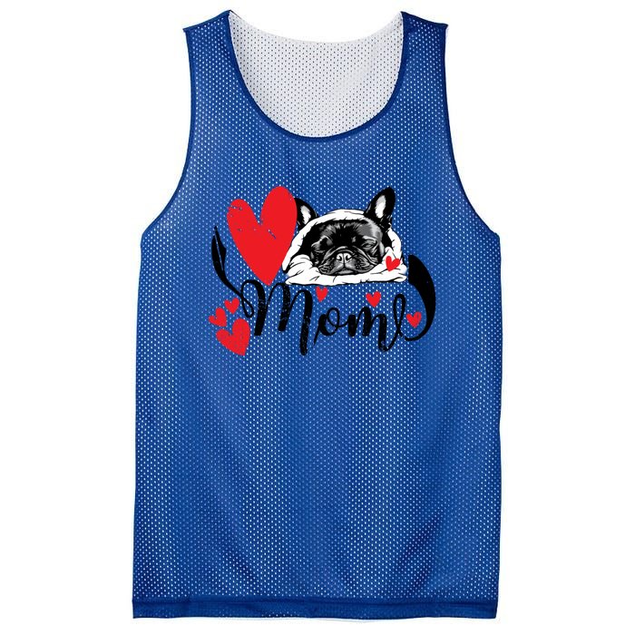 French Bulldog Mom Cute Valentine’S Day For Dog Lovers Meaningful Gift Mesh Reversible Basketball Jersey Tank