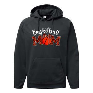 Funny Basketball Mom Leopard Mother's Day Performance Fleece Hoodie