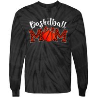 Funny Basketball Mom Leopard Mother's Day Tie-Dye Long Sleeve Shirt