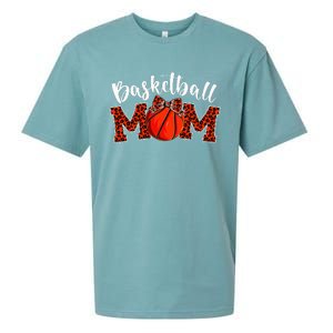 Funny Basketball Mom Leopard Mother's Day Sueded Cloud Jersey T-Shirt