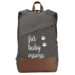 Fur Baby Mama For Animal Lovers Dogs And Cats Pets Cotton Canvas Backpack