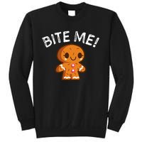 Funny Bite Me Gingerbread Man Sweatshirt