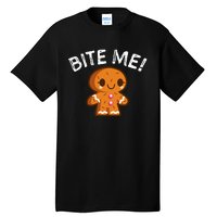 Funny Bite Me Gingerbread Man Tall T-Shirt