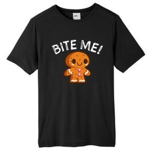 Funny Bite Me Gingerbread Man Tall Fusion ChromaSoft Performance T-Shirt