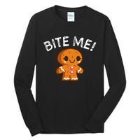 Funny Bite Me Gingerbread Man Tall Long Sleeve T-Shirt