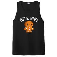 Funny Bite Me Gingerbread Man PosiCharge Competitor Tank