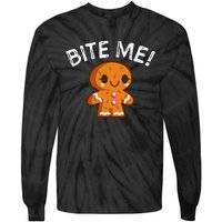 Funny Bite Me Gingerbread Man Tie-Dye Long Sleeve Shirt