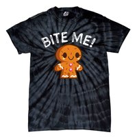 Funny Bite Me Gingerbread Man Tie-Dye T-Shirt