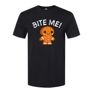 Funny Bite Me Gingerbread Man Softstyle CVC T-Shirt