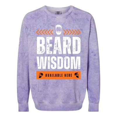 Funny Beard Man Tee Epic Beardeds Gifts - Beard Wisdom Colorblast Crewneck Sweatshirt