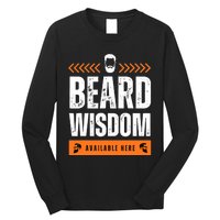 Funny Beard Man Tee Epic Beardeds Gifts - Beard Wisdom Long Sleeve Shirt