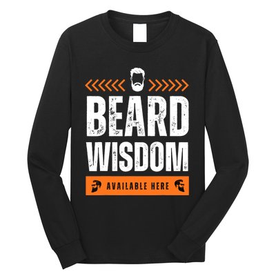 Funny Beard Man Tee Epic Beardeds Gifts - Beard Wisdom Long Sleeve Shirt