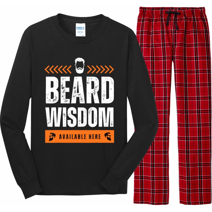 Funny Beard Man Tee Epic Beardeds Gifts - Beard Wisdom Long Sleeve Pajama Set