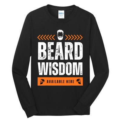 Funny Beard Man Tee Epic Beardeds Gifts - Beard Wisdom Tall Long Sleeve T-Shirt