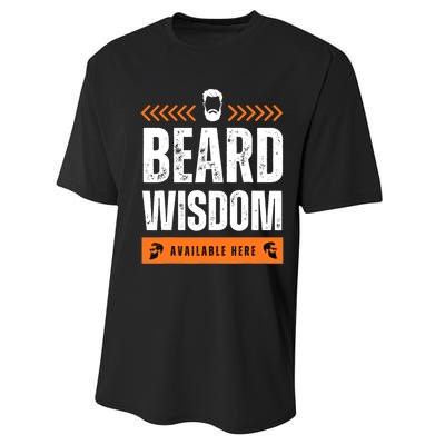 Funny Beard Man Tee Epic Beardeds Gifts - Beard Wisdom Performance Sprint T-Shirt