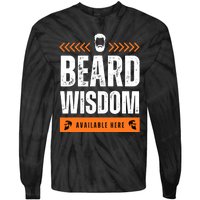 Funny Beard Man Tee Epic Beardeds Gifts - Beard Wisdom Tie-Dye Long Sleeve Shirt