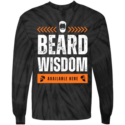 Funny Beard Man Tee Epic Beardeds Gifts - Beard Wisdom Tie-Dye Long Sleeve Shirt