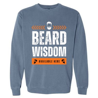 Funny Beard Man Tee Epic Beardeds Gifts - Beard Wisdom Garment-Dyed Sweatshirt