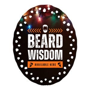 Funny Beard Man Tee Epic Beardeds Gifts - Beard Wisdom Ceramic Oval Ornament