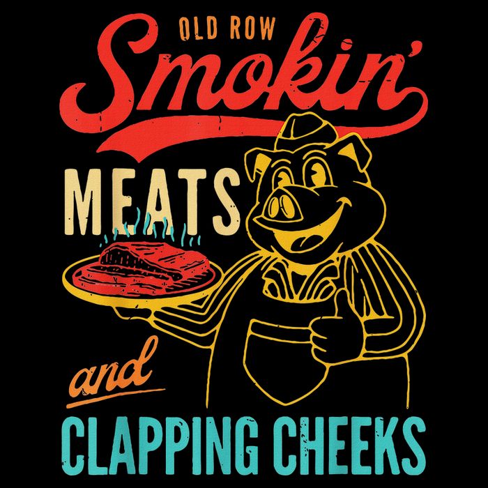 Funny Bbq Meat Groovy Smoking Fun Cooling Performance Crew T-Shirt