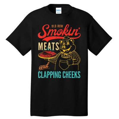 Funny Bbq Meat Groovy Smoking Fun Tall T-Shirt