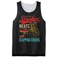 Funny Bbq Meat Groovy Smoking Fun Mesh Reversible Basketball Jersey Tank