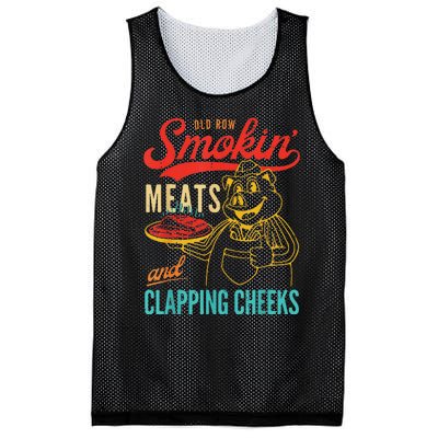 Funny Bbq Meat Groovy Smoking Fun Mesh Reversible Basketball Jersey Tank