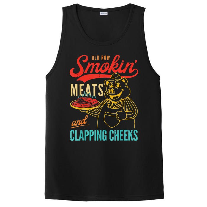 Funny Bbq Meat Groovy Smoking Fun PosiCharge Competitor Tank