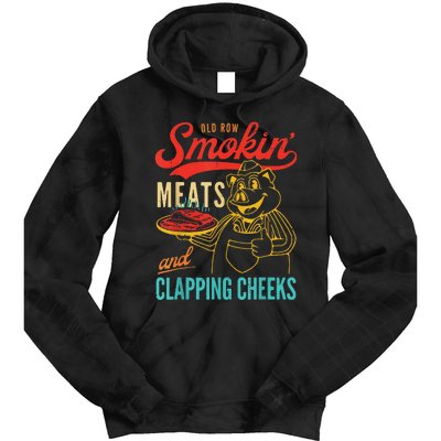 Funny Bbq Meat Groovy Smoking Fun Tie Dye Hoodie