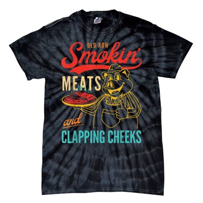 Funny Bbq Meat Groovy Smoking Fun Tie-Dye T-Shirt