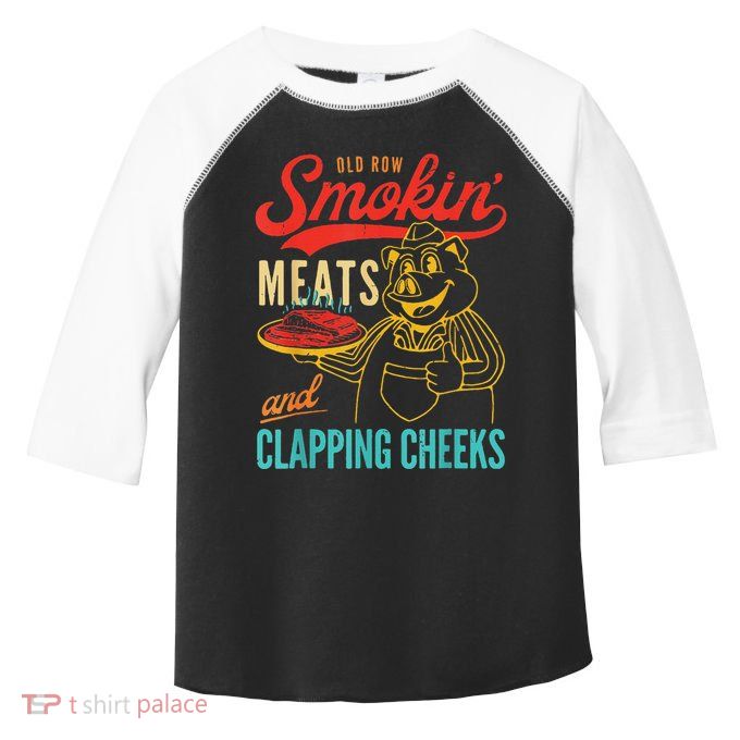 Funny Bbq Meat Groovy Smoking Fun Toddler Fine Jersey T-Shirt