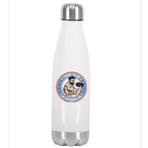 Funny Bodybuilder My Gym Needs Me Workout Gift Stainless Steel Insulated Water Bottle