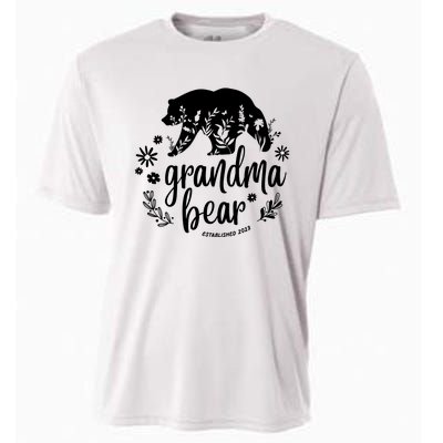 Floral Bear Matching Family Outfits, Funny Grandma Bear Cooling Performance Crew T-Shirt