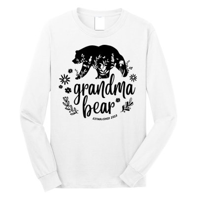 Floral Bear Matching Family Outfits, Funny Grandma Bear Long Sleeve Shirt