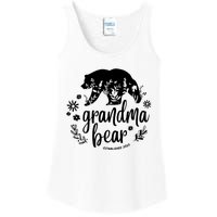 Floral Bear Matching Family Outfits, Funny Grandma Bear Ladies Essential Tank