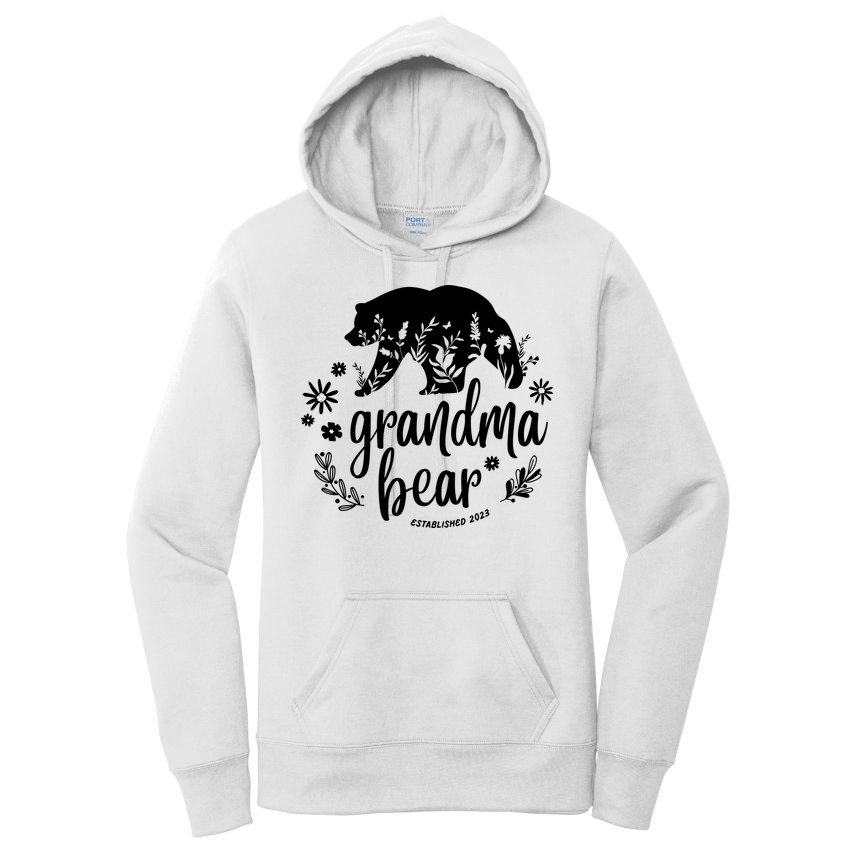 Floral Bear Matching Family Outfits, Funny Grandma Bear Women's Pullover Hoodie