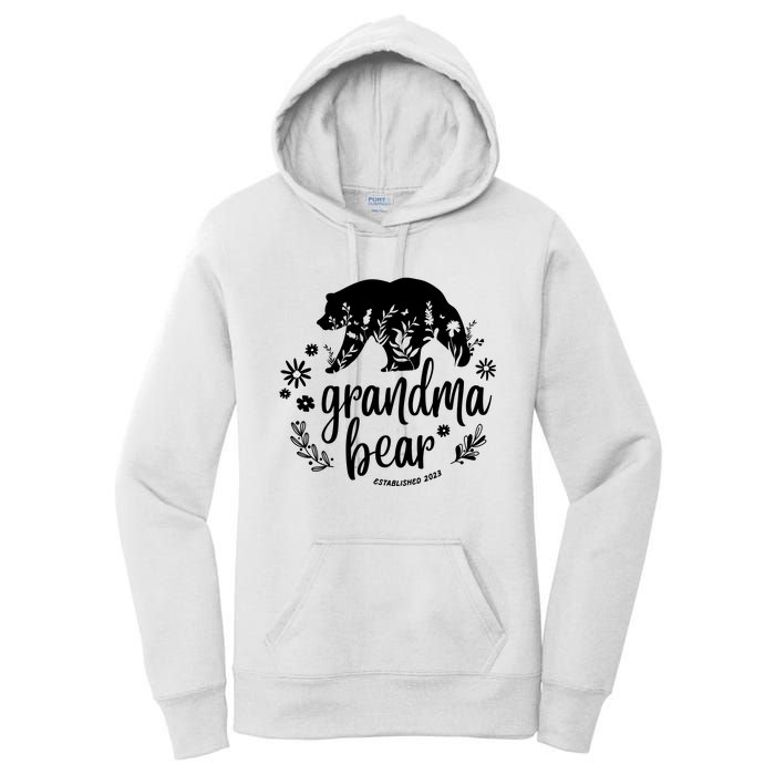 Floral Bear Matching Family Outfits, Funny Grandma Bear Women's Pullover Hoodie