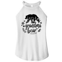 Floral Bear Matching Family Outfits, Funny Grandma Bear Women's Perfect Tri Rocker Tank